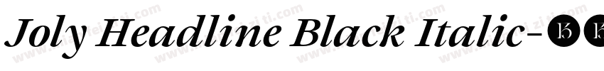 Joly Headline Black Italic字体转换
